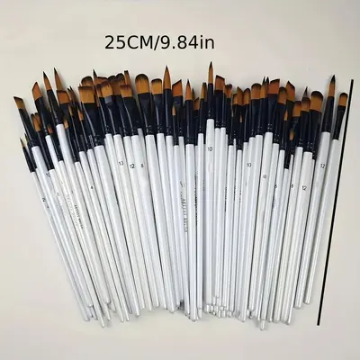 Oil Painting Brush Set 32-Piece Nylon Wooden Handle - 9