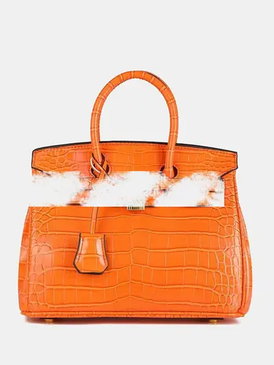 Crocodile-Embossed Women's Shoulder Bag, Large Capacity - 12
