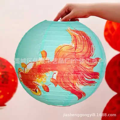 Wedding Paper Lanterns with Happy Wishes for Room Decor - 12