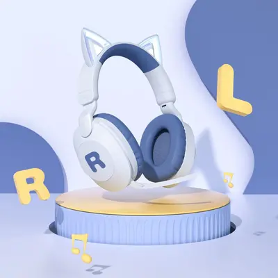 Grenzüberschreitender beliebter Katzenohren Over-Ear Bluetooth kabelloses Kopfhörer, hohe Qualität, niedlich und lange Akkulaufzeit - 9