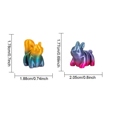 Mini Multi-Joint 3D Printed Animal Figurine, Colorful, Cute Creative Toy