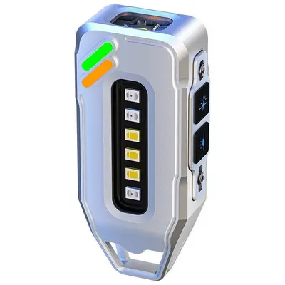 Type-C Rechargeable Keychain Flashlight, Dual Light Source Mini Torch, High Brightness - 9