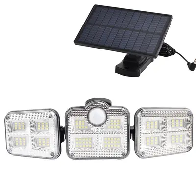 Solar 138 LED Wall Lamp with Sensor, Waterproof - 9