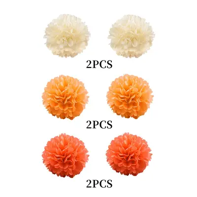 Thanksgiving Party Decoration Set with Triangle Banner and Paper Flower Balls - 8