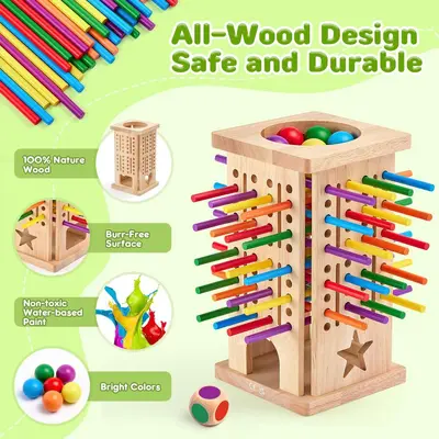 Montessori Holz-Brettspiel mathematische Lernspielzeuge