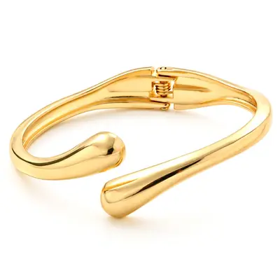 Beliebtes grenzüberschreitendes Armband Europa und Amerika, INS Minimalist unregelmäßiges Wellenmuster Schmuck Metall glänzendes Armband Frauenaccessoires - 9