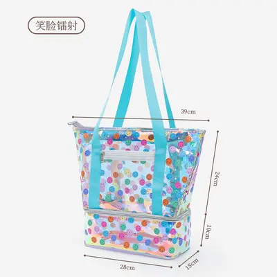 Bunte Strandtasche, wasserdichte Schwimm-Aufbewahrungstasche - 8