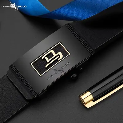 Otantik POLO Paul kemeri erkek üst düzey Kore moda gençlik tarzı dişsiz otomatik tokalı iş kemeri - 13