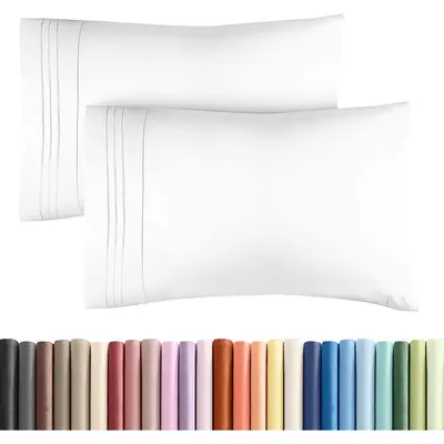 Solid Color Imitation Silk Satin Pillowcase, Envelope Style