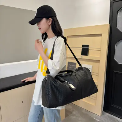 PU leather travel bag, large capacity