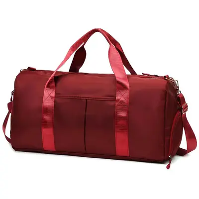 Sport bag with logo, travel bag, large-capacity yoga bag, swimming bag with shoe compartment, wet and dry separation feature, business travel luggage bag - 12