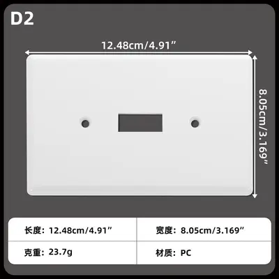 American Style Seamless Exposed Wall Socket Panel, Single and Double Gang - 8