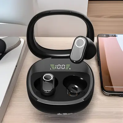 Amazon grenzüberschreitende Bluetooth-Kopfhörer Kurzbügel In-Ear hochwertige hochwertige Geräuschunterdrückung Kopfhörer elektrolytisch beschichtet digitales Display - 3