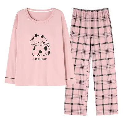 Women's 100% Cotton Pajama Set for Autumn and Winter