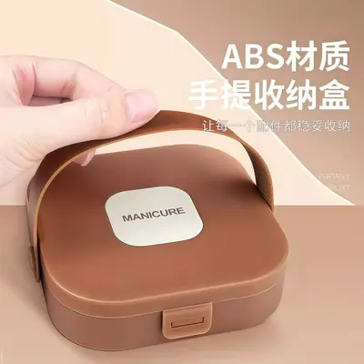 跨境新款防飞溅指甲刀套装 高档手提式盒装指甲钳挖耳勺修甲套装
