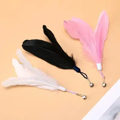 Cat Teaser Wand with Strong Suction Cup, Bell and Long Steel Wire - 10