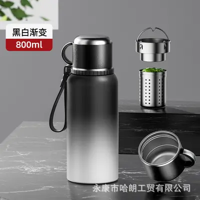 316 Stainless Steel Large Capacity Insulated Cup, Double Lid, Tea Infuser - 11