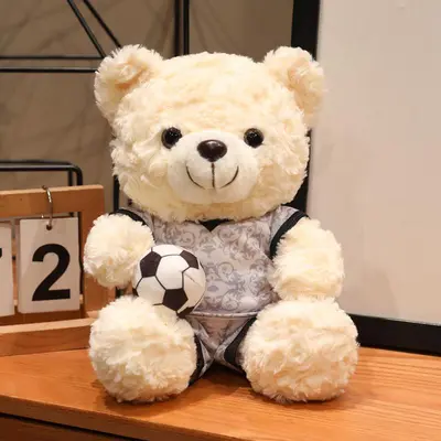 Football Themed Teddy Bear Plush Toy, World Cup Gift