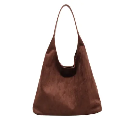 Women's Suede Tote Bag, Large Capacity, 2026 Autumn Winter Model