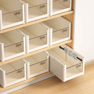 Ausziehbare Kunststoff-Aufbewahrungsbox, Küchenschublade
