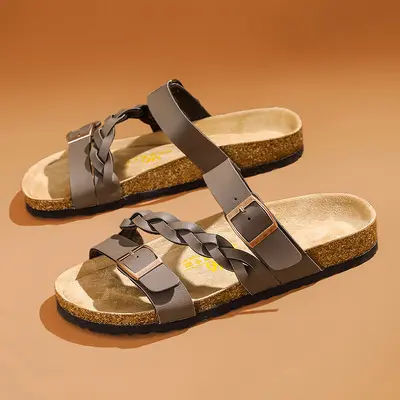 Men's Cork Flip-Flops, Thick Sole, Summer Style - 4