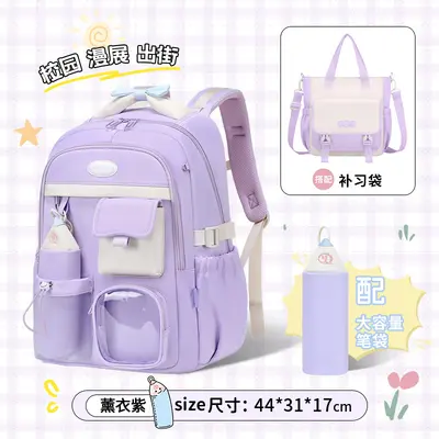 Children's Backpack for Grades 3-6, Girls, Macaron Colour - 13
