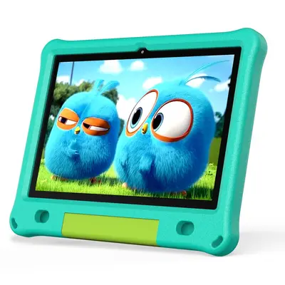 10.1 inç çocuk Android 15 tablet, düşmeye karşı koruyucu kılıf, dönebilen tutma yeri, sınır ötesi destekler