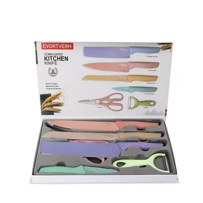 Macaroon stainless steel knife set, 6-piece, kitchen tools - 10
