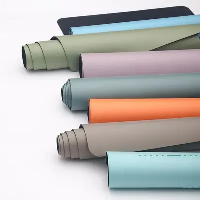 Natural Rubber Yoga Mat, Non-Slip with Alignment Lines and PU Coating - 4