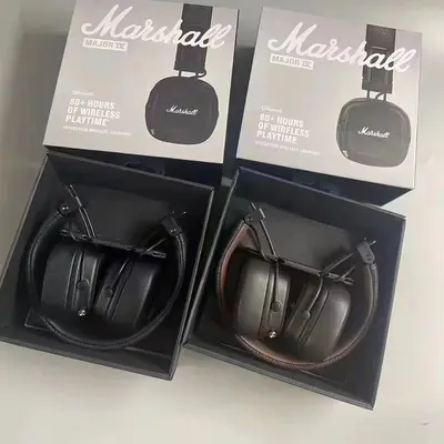 Marshall MAJOR IV Over-Ear Wireless Bluetooth Headphones, Deep Bass