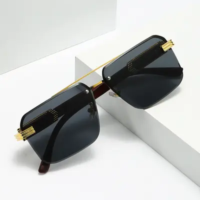 Men's Oversized Frameless Driving Sunglasses