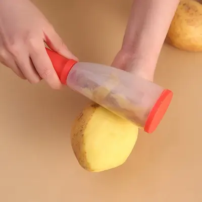 Storage Peeler Household Fruit and Vegetable Peeler with Anti-Splash Shield and Container Storage Multi-functional Grater Peeler