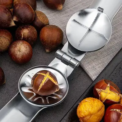 Stainless Steel Manual Cross-Cut Chestnut Clip