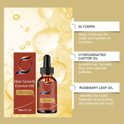 Gentle Moisturizing Hair Care Oil, Natural Shine for Dry Hair, Light Fresh Scent