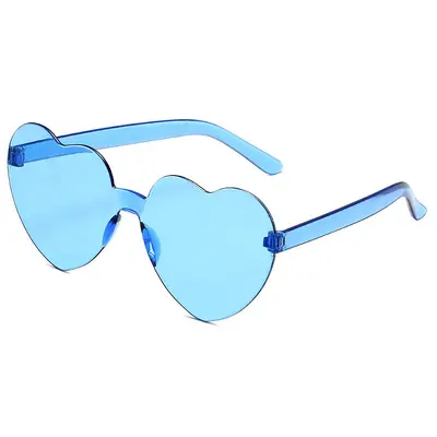 2026 Love SUNGLASSES Frameless Heart-Shaped One-Piece Sunglasses Colorful Peach Heart One-Piece Sunglasses - 13