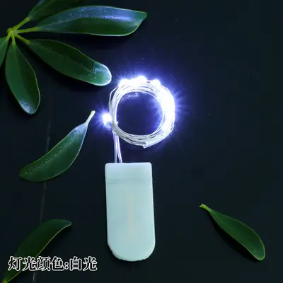 LED ışık dizisi, düğme pilli kutu, 1 metre 20 LED, hediye kutusu dekorasyonu için - 8