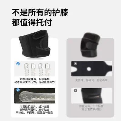 Silicone Patella Knee Brace for Running and Tennis with Meniscus Support