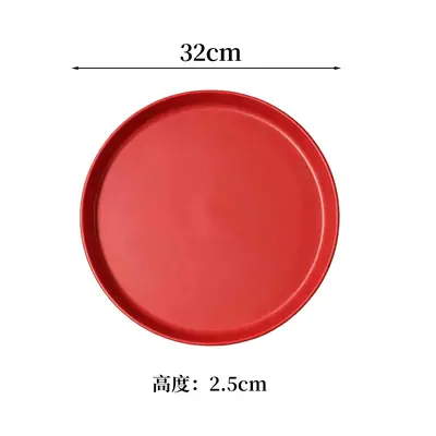 Red Wedding Tray for Tea Ceremony, Engagement Candy Dish, Round or Square - 8