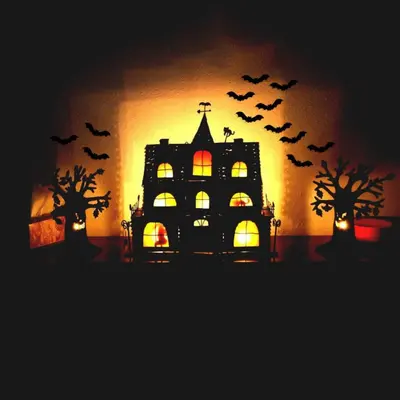 Halloween Bat and Ghost Wall Sticker Set