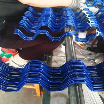 Blaue Beijing-Klemmfeder für Gewächshausfolie, komplett blau, 2 m
