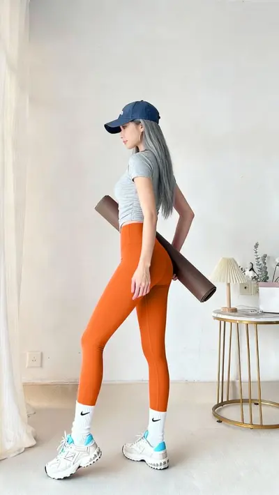 Damen-Yogahose Po-Lifting schnelltrocknend - 10