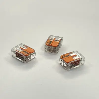 Wago 221-412 Wire Connector, Push-In Spring Terminal, Insulated