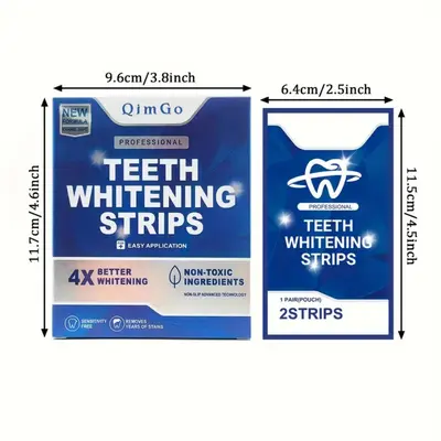 No-Residue Teeth Whitening Strips, Removes Yellow Stains - 6