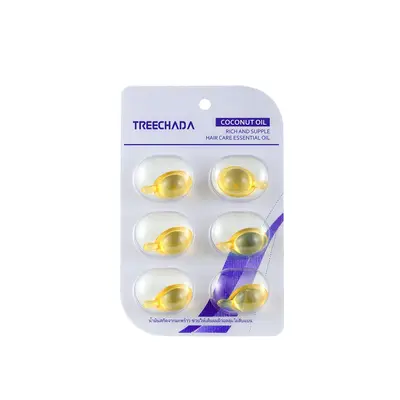 General Trade Thailand TREECHADA Кокосовое масло для ухода за волосами, эфирное масло, масло для волос для объёма, разглаживания, окрашенных и поврежденных волос, смягчения и стойкого аромата - 6