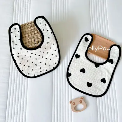 U-Shaped Baby Bib, 6-Layer Pure Cotton Gauze Drool Towel