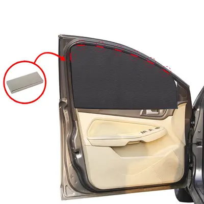 Car Window Magnetic Mesh Sunshade with 10 Strong Magnets, Heat Insulating