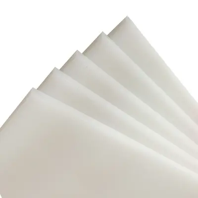 White PP Plastic Sheet, Hard Rubber, PE and Nylon Board, 235x102x50 mm - 6