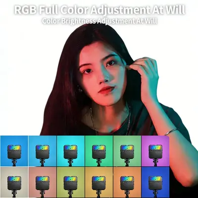 Akıllı Telefon Selfie Canlı Yayın Dolgu Işığı RGB Taşınabilir Kamera Fotoğraf Video Güzellik LED Tofu Cep Işık Lambası