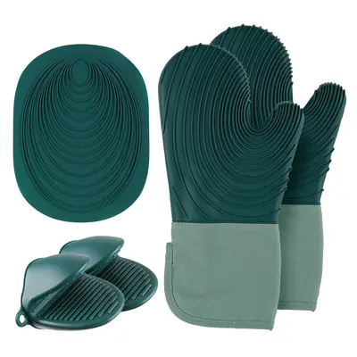 Amazons meistverkaufte Silikon-Baumwoll-Isolierhandschuhe, Mikrowellenhitzeschutz-Küchenhandschuhe, hitzebeständige verdickte Backhandschuhe
