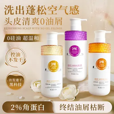 24K Anti-Dandruff Shampoo Set, Oil Control, Volumizing, for Dyed Hair - 1